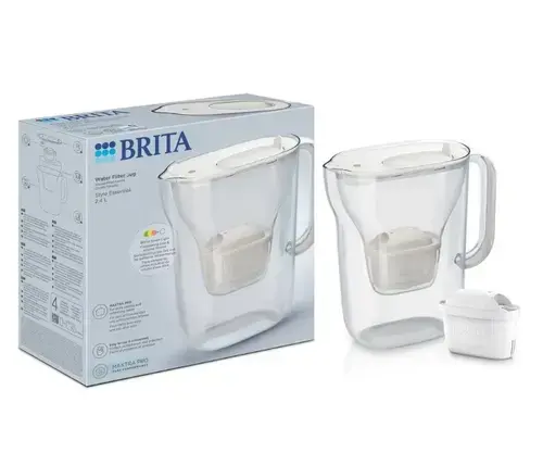 Cana filtranta Brita Style Essential 140700, 2.4 L, filtru Maxtra Pro, indicator Smart Light, design modern
