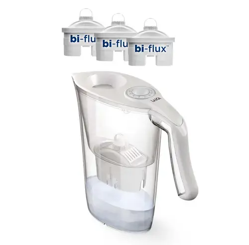 Cana filtranta de apa Laica Norma, 2.3L + 3 cartuse filtrante (Alb)