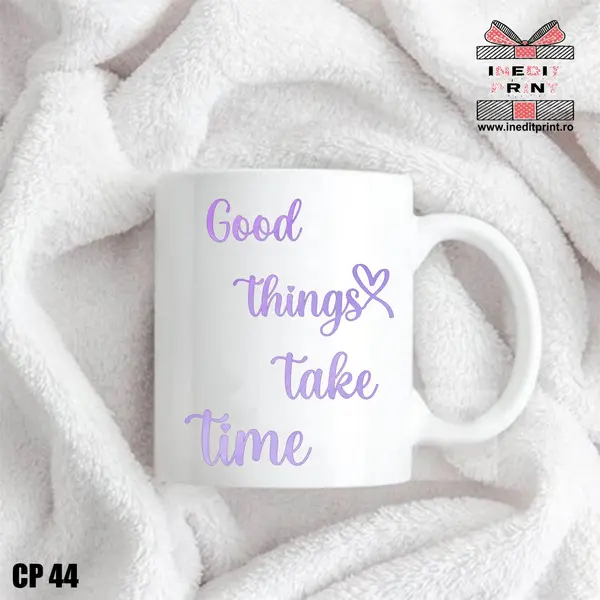 Cana Good things CP44 Interior si toartă roz