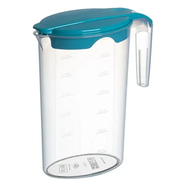 Cana gradata cu maner pentru bauturi,plastic,transparent,1700 ml