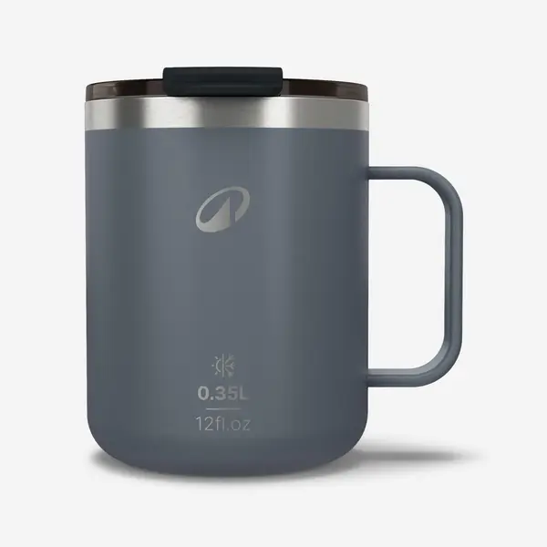 Cană izotermă 900 0,35L din inox, pentru camping, drumeții/trekking Gri