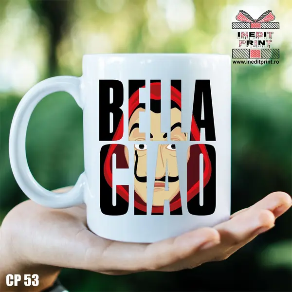 Cana La Casa de Papel Bella Ciao CP53 Alb