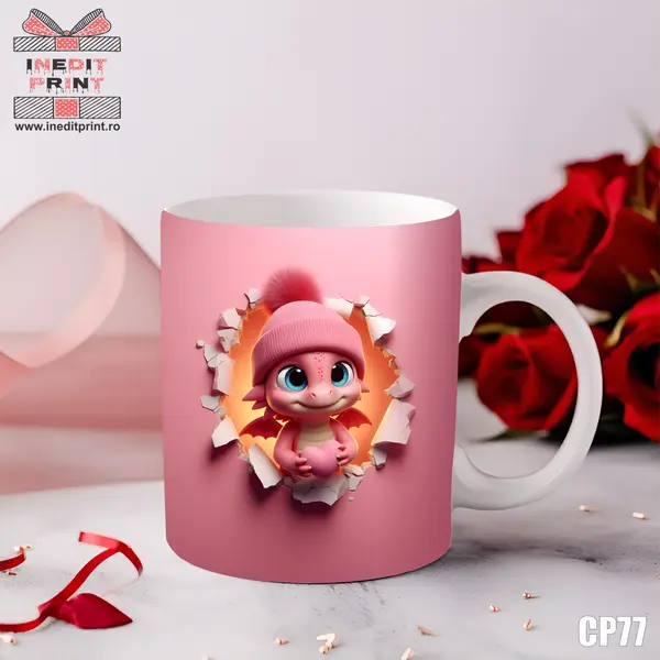 Cana Lovely Dinosaur CP77 Termosensibilă neagră