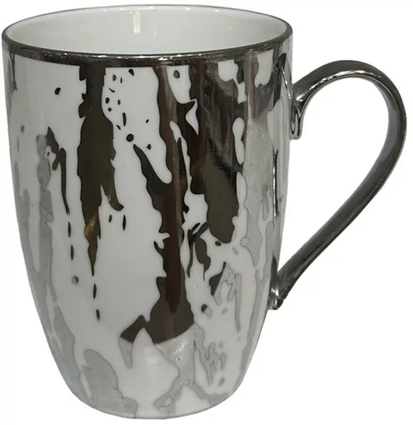 Cană Maison - Felicia, New Bone China, motive argintii tip 1, 350 ml