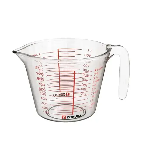 Cana masurare, sticla, 1000ml - Zokura Z1418