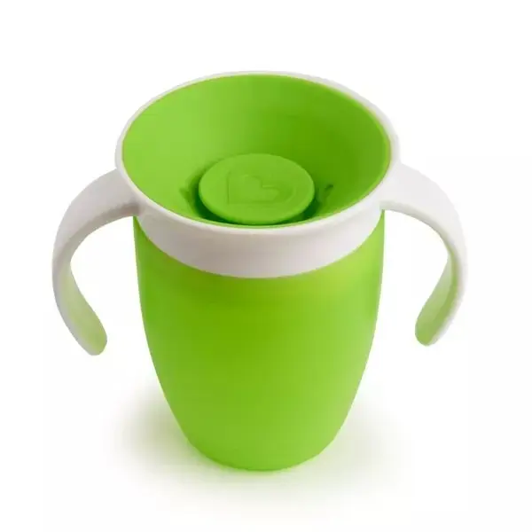 Cana Miracle 360 Munchkin cu manere 207ml 6L+ green