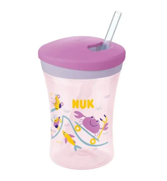 Cana Nuk Evolution Action cu pai 230 ml de la 12 luni roz