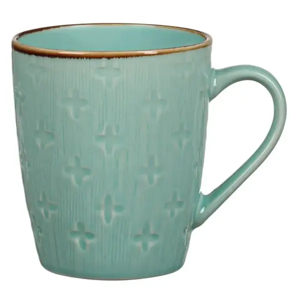 Cana pentru cafea,ceramica,verde menta,385 ml