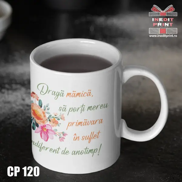 Cana personalizata cu text de 8 Martie CP120