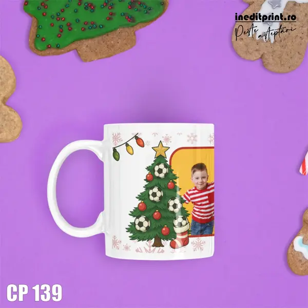 Cana personalizata de Craciun pentru fotbalisti - CP139