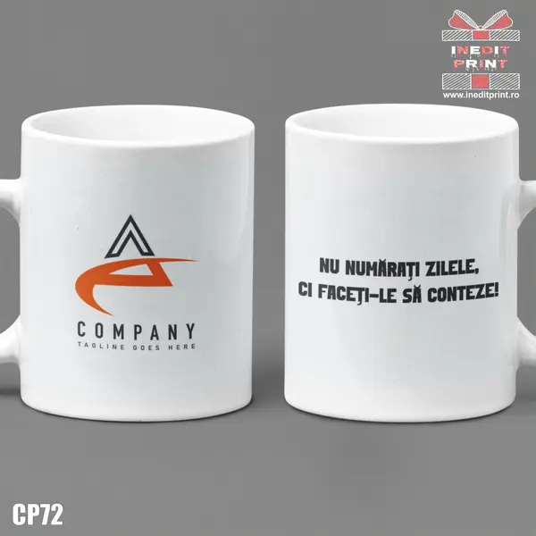 Cana personalizata Firma CP72 Alb