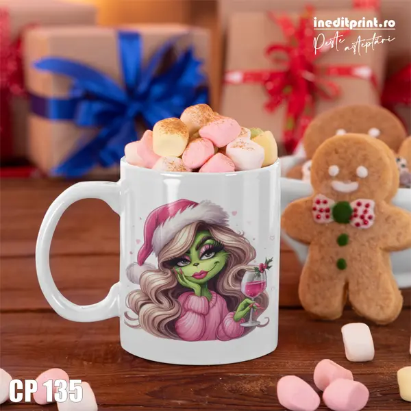 Cana personalizata - Just a girl who loves the Grinch CP153 Alb
