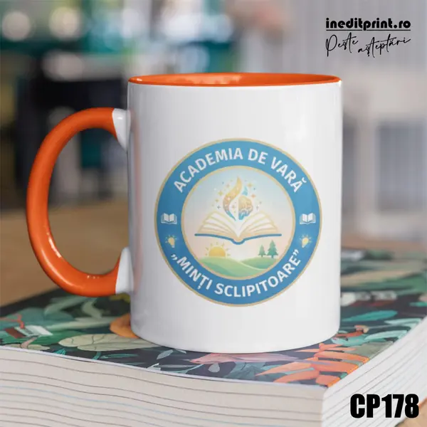 Cana personalizata pentru Tabara CP178 Termosensibilă albastră