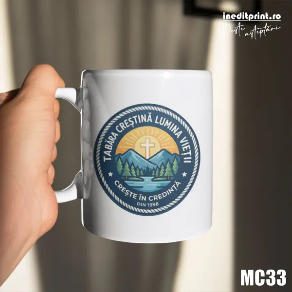 Cana personalizata pentru Tabara MC33 Alb