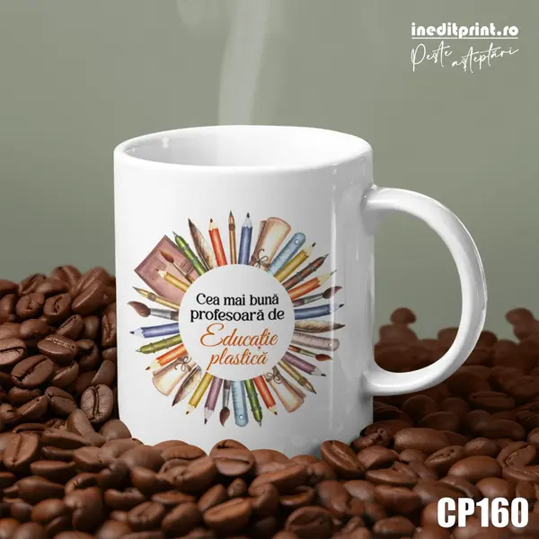 Cana personalizata Profesori de Educatie plastica CP160