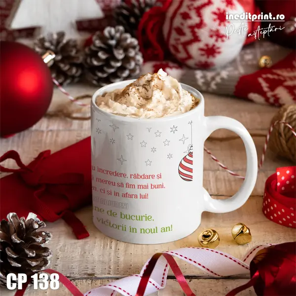 Cana personalizata sportiva de Craciun - CP138