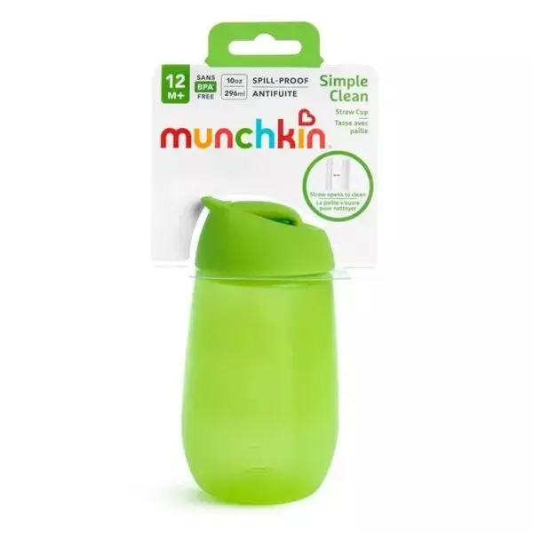 Cana Simple Clean Munchkin cu pai 296ml 12L+ green