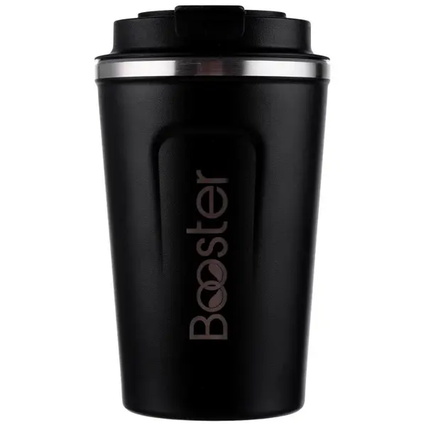 Cana termica Booster, 380 ml, Negru