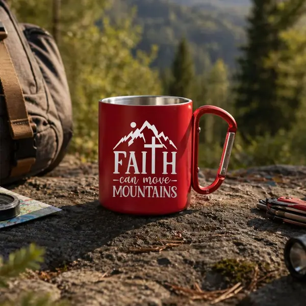 Cana Termica metalica NASIK Personalizata Faith MC30 Rosu