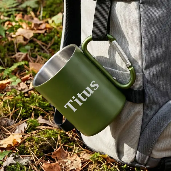 Cana Termica metalica NASIK Personalizata Nume CP169 Verde