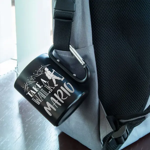 Cana Termica metalica NASIK Personalizata Take a Walk CP166 Negru