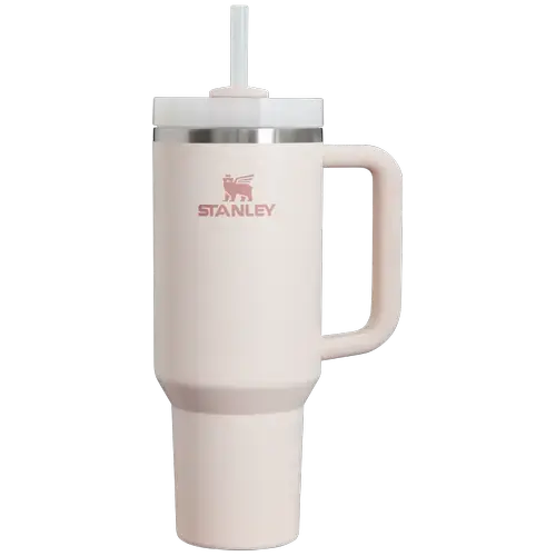 Cana termos cu pai Stanley, The Quencher H2.O FlowState Tumbler, 1.2L, 10-13230-023, Roz pal