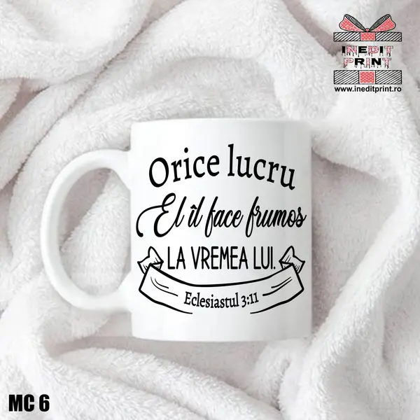 Cana verset Eclesiastul 3:11 MC6 Termosensibila albastra