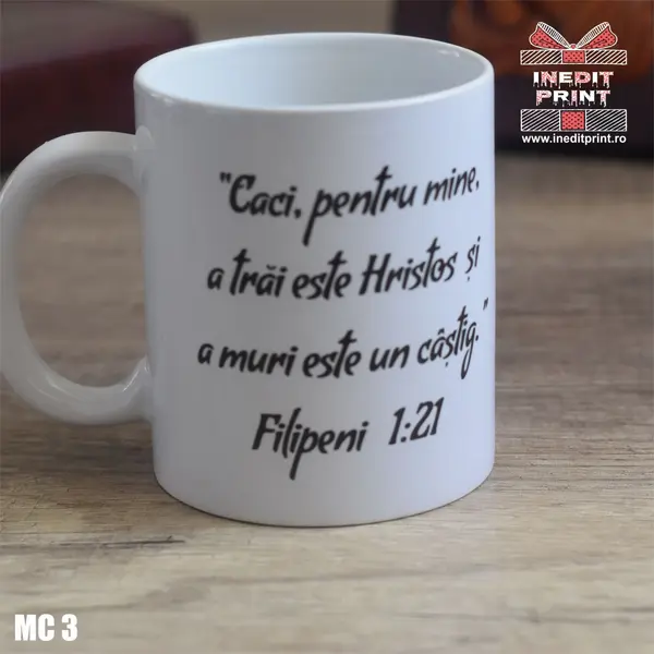 Cana verset Filipeni 1:21 MC3 Alb