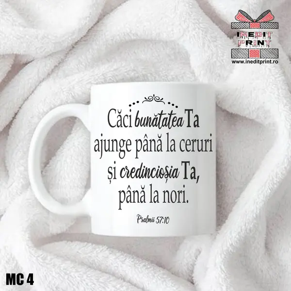 Cana verset Psalmii 57:10 MC4 Termosensibila neagra