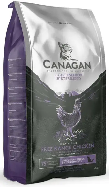 CANAGAN Hrană uscată pentru pisici, Light/SENIOR & Sterilised