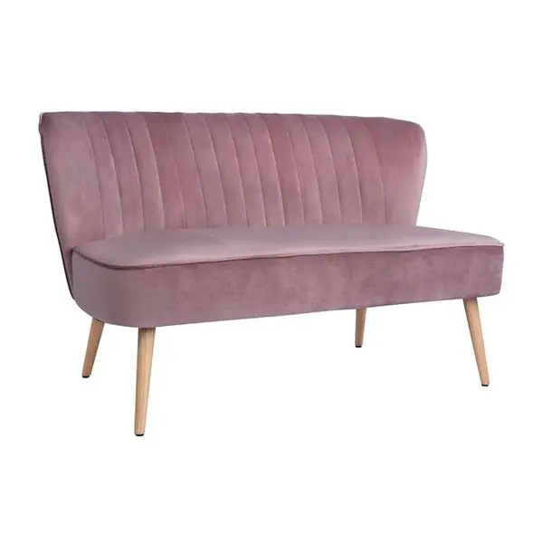 Canapea 2 locuri BENDIGO 128 CM - Roz