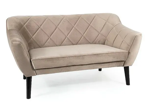 Canapea 2 locuri CARLA VELVET 140 CM - Beige