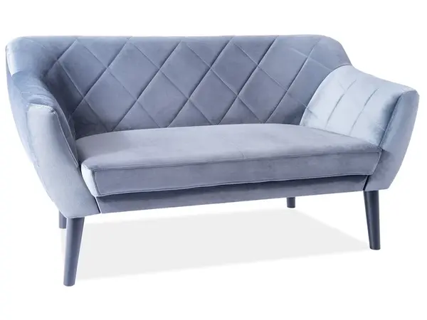 Canapea 2 locuri CARLA VELVET 140 CM - Gri inchis