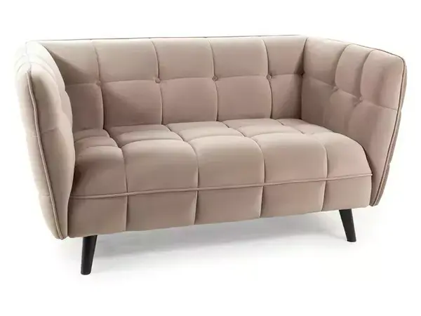 Canapea 2 locuri TOLEN VELVET 145 CM - Beige