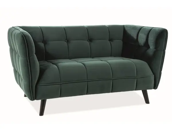 Canapea 2 locuri TOLEN VELVET 145 CM - Verde