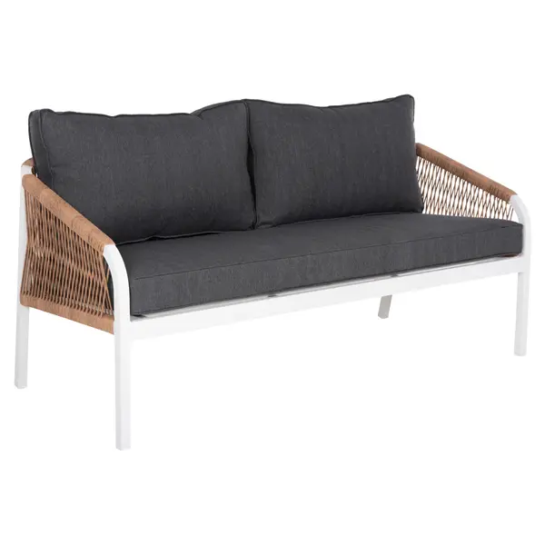 Canapea 3 locuri AMALIA 156 CM - Alb