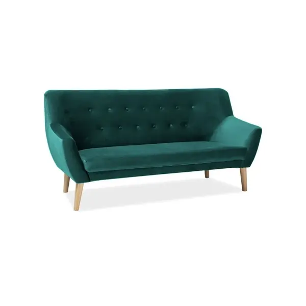 Canapea 3 locuri DECAL VELVET 180 CM - Verde