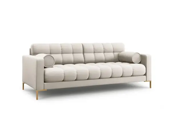 Canapea Bali 3 locuri stofa/picioare gold L177 cm