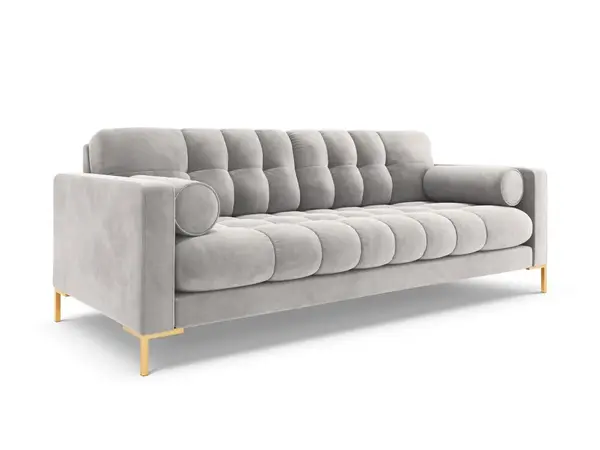 Canapea Bali 3 locuri velvet/picioare gold L177 cm