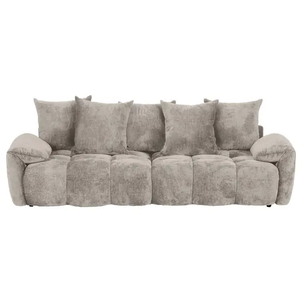 Canapea Bigsofa, textil, gri deschis