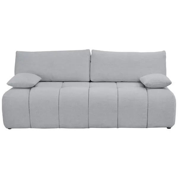 Canapea Boxspring textil gri deschis