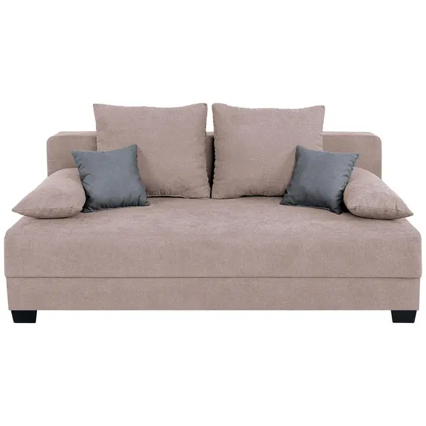 Canapea Boxspring, textil, material pe bază de lemn, roz