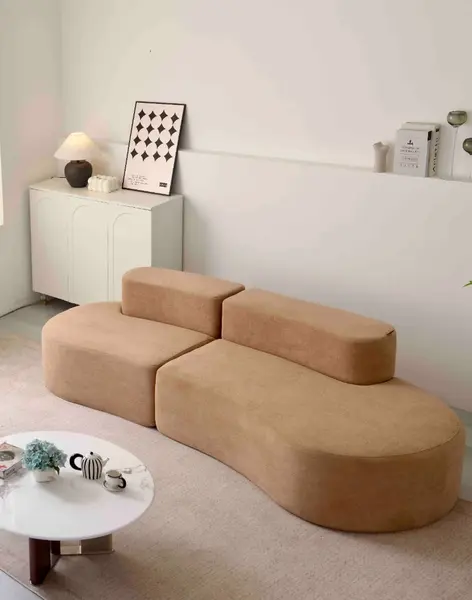 Canapea Cloud Soft Shape, Spuma HD, Ambalat Vidat, maro