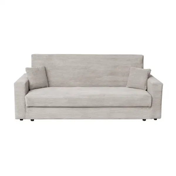 Canapea CORINNE LUX extensibila, 3 locuri, cu lada depozitare, bej inchis, 220x90x96 cm