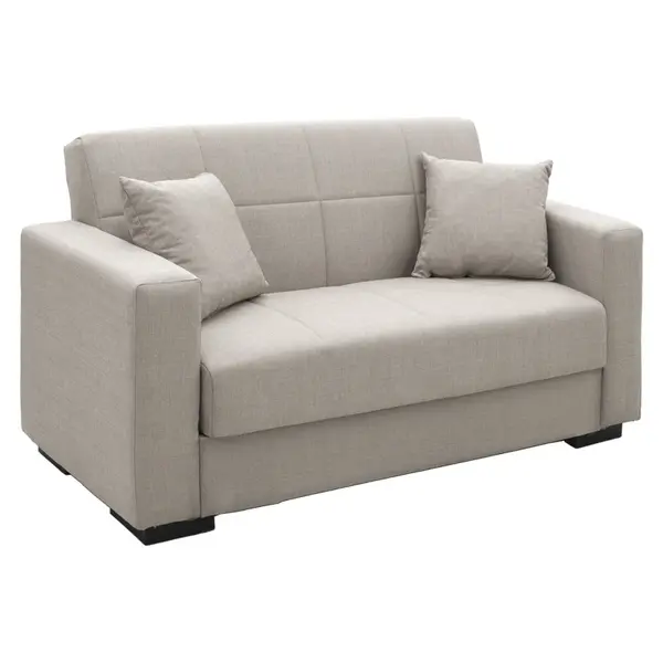 Canapea cu 2 locuri cu spatiu de depozitare Vox 2 Pako World Gri deschis 154x82x83 cm