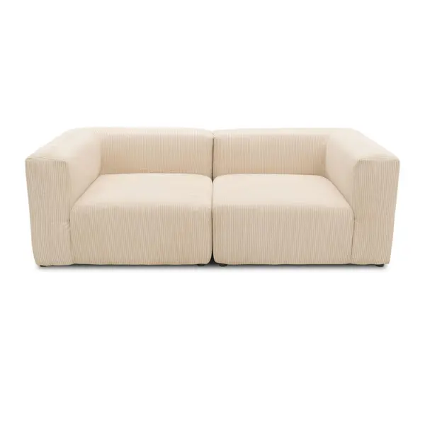 Canapea Cu 2 Locuri, textil, crem