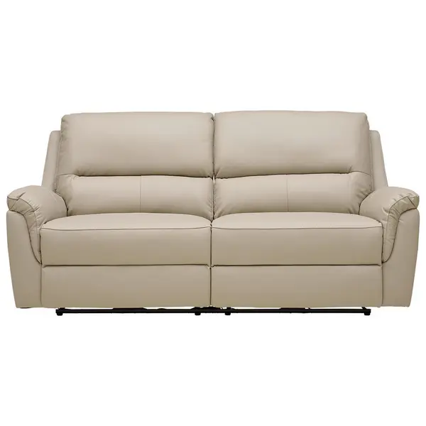 Canapea Cu 3 Locuri, lemn, textil, piele, gri deschis