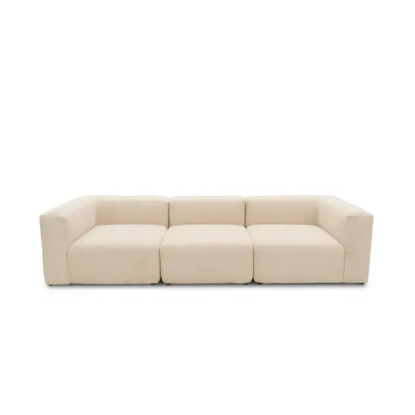 Canapea Cu 3 Locuri, textil, crem