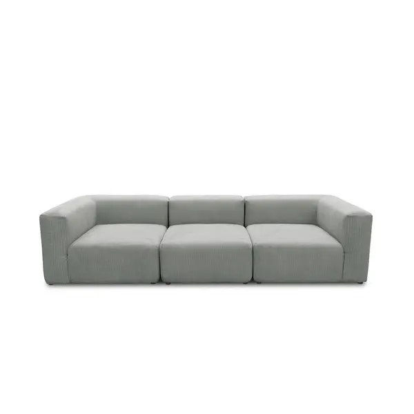 Canapea Cu 3 Locuri, textil, gri deschis