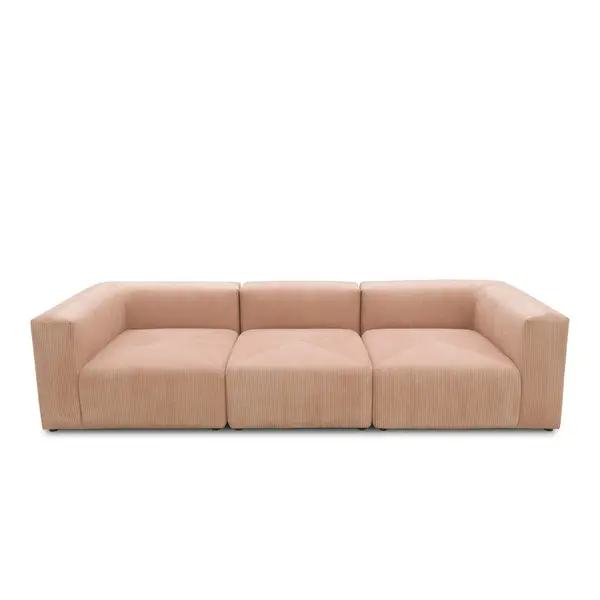 Canapea Cu 3 Locuri, textil, roz, auriu rose